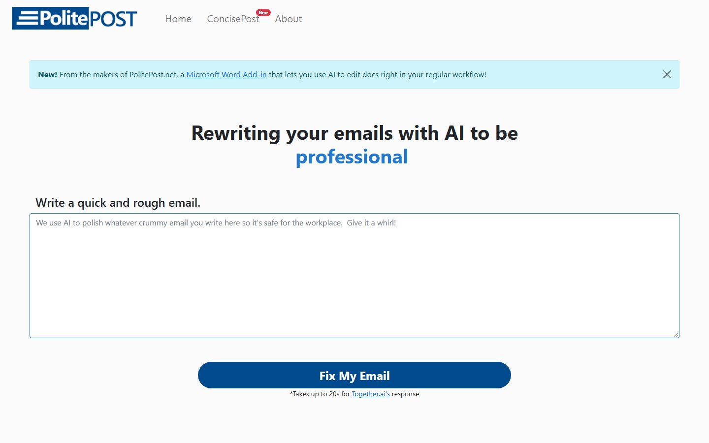 PolitePost website