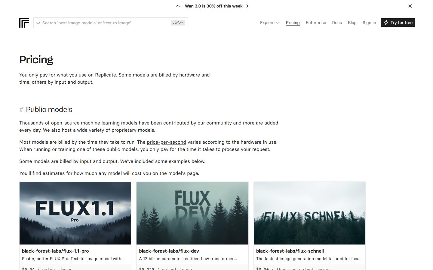Replicate: Replicate pricing plans