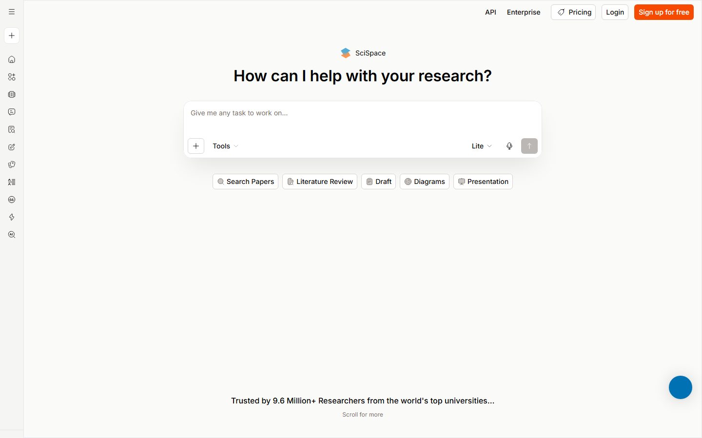 SciSpace: SciSpace homepage