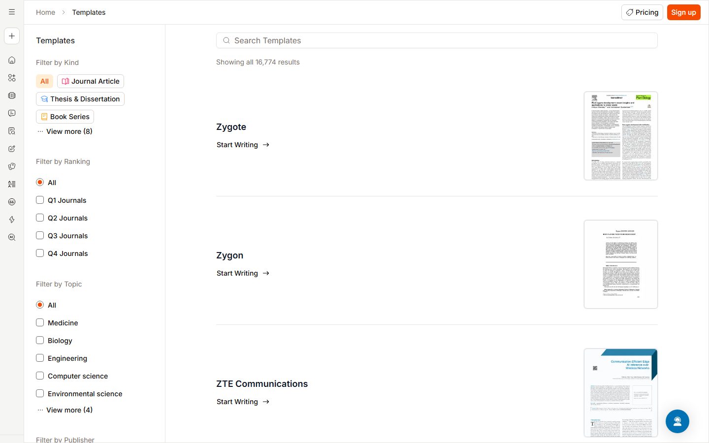 SciSpace: SciSpace templates