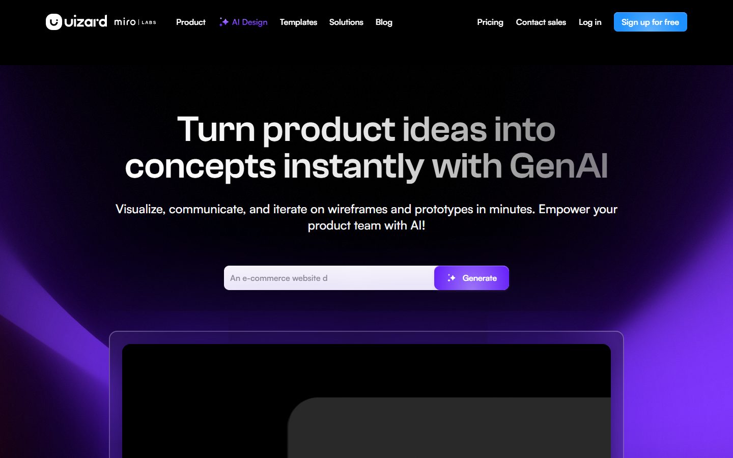Uizard website