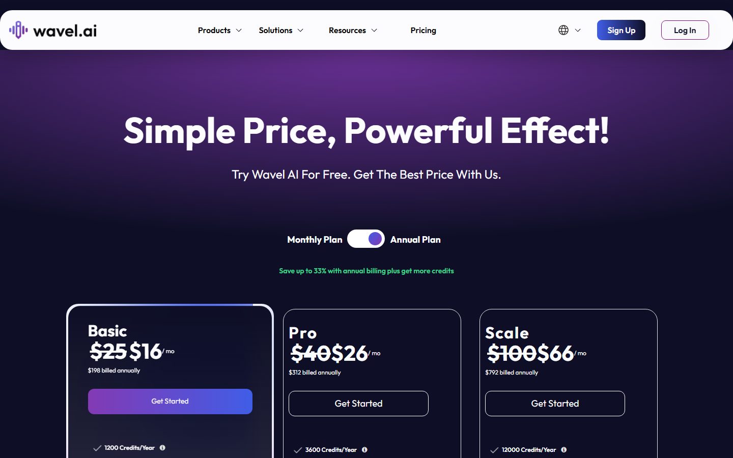 Wavel AI: Wavel AI pricing plans